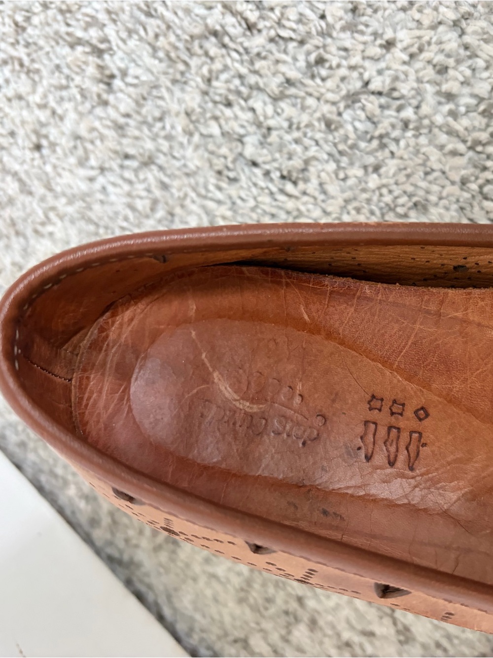 Spring Step Tan Perforated Leather Slip-Ons - Picture 5 of 5